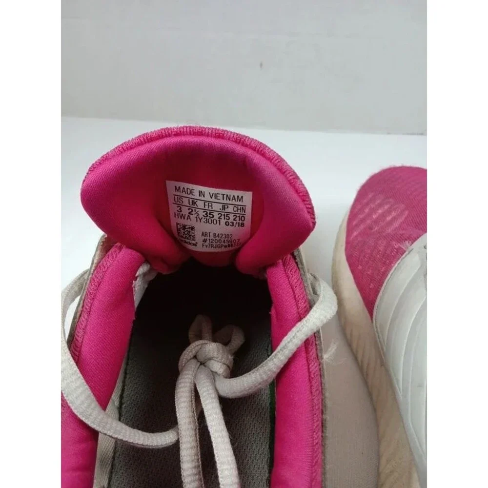 Adidas Pink & White Running Shoes / Sneakers - Size 35 (UK 2.5 / US 3)